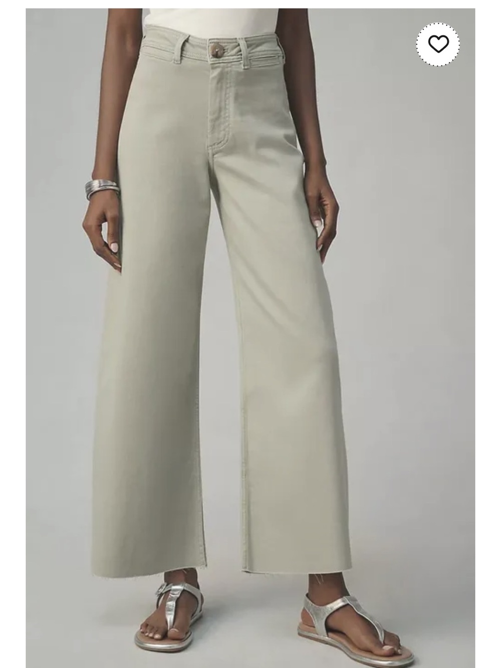 Maeve Anthropologie Ettie High Rise Wide Leg Crop Fit Blue Jeans